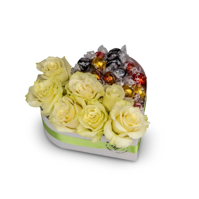 Květinový box s mixem čokolád